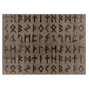 Ancient Celtic Runes Alphabet pattern Cutting Board