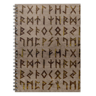 Ancient Celtic Runes  Alphabet pattern Notebook