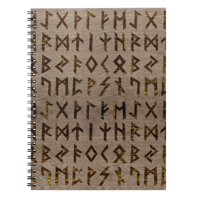 Ancient Celtic Runes  Alphabet pattern Notebook (Front)