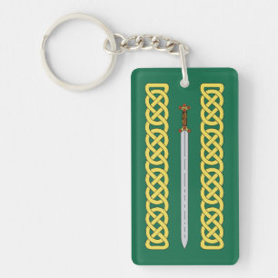 Ancient Celtic Sword and Knotwork Keychain