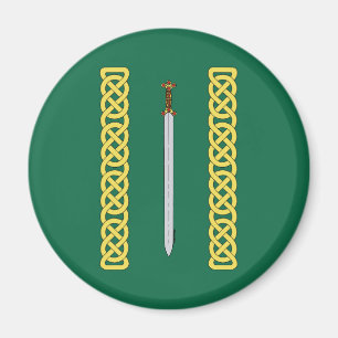 Ancient Celtic Sword and Knotwork Magnet