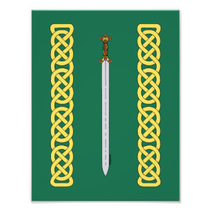 Ancient Celtic Sword and Knotwork Photo Print