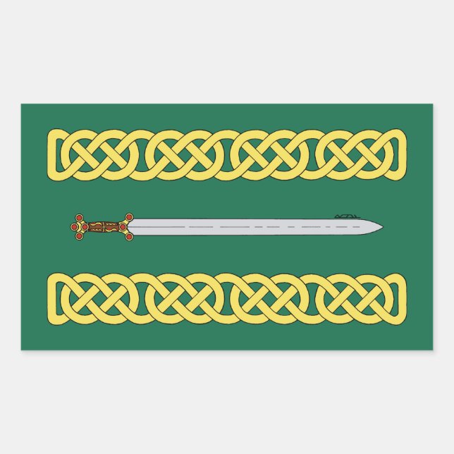 Ancient Celtic Sword and Knotwork Sticker (Front)