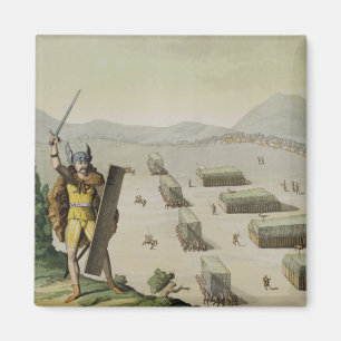 Ancient Celts or Gauls in Battle, c.1800-18 (colou Magnet