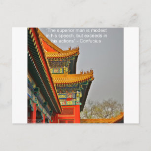 Ancient Chinese Architecture Confucius Quote Gift Postcard