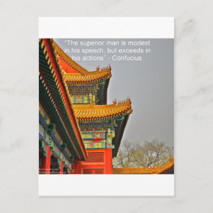 Ancient Chinese Architecture Confucius Quote Gift Postcard