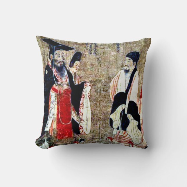 Ancient Chinese Art Throw Pillow (Front)