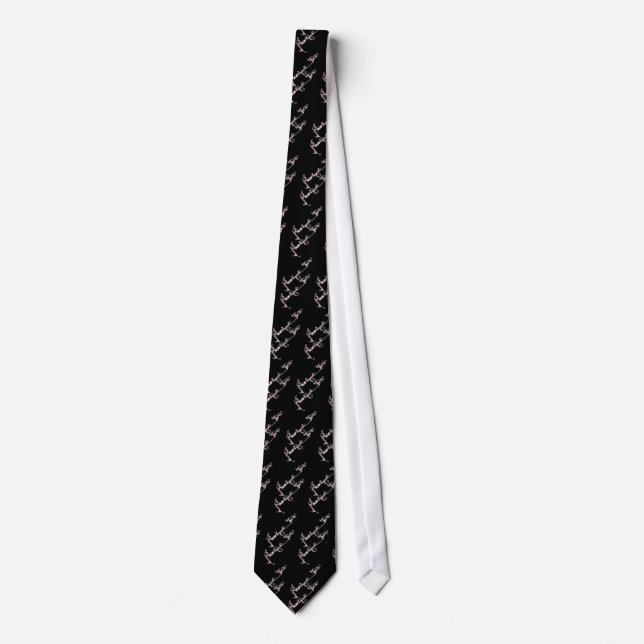 Ancient Chinese Dragon Tie in Black (Front)