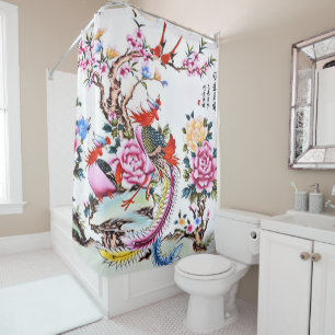 Ancient Chinese Floral Birds White Chinoiserie