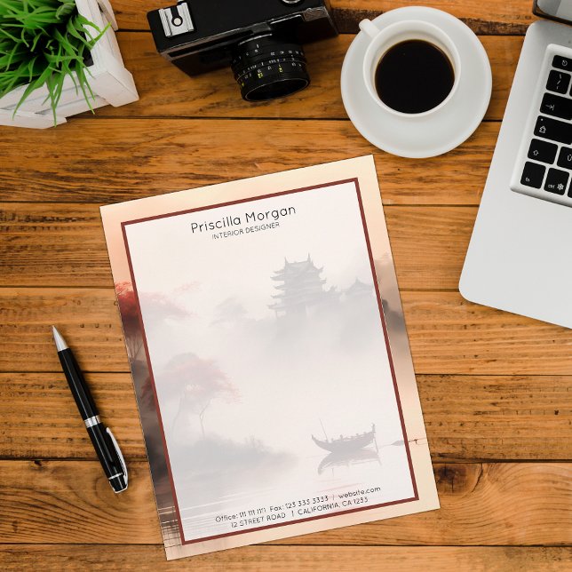 Ancient Chinese Painting style Letterhead (Creator Uploaded)