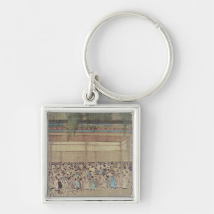 Ancient Chinese Waiting for Examination Keychain