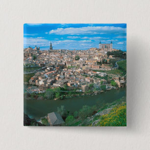 Ancient city of Toledo, Spain. 2 Inch Square Button