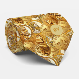 Ancient Coin Collector Lucky Tie