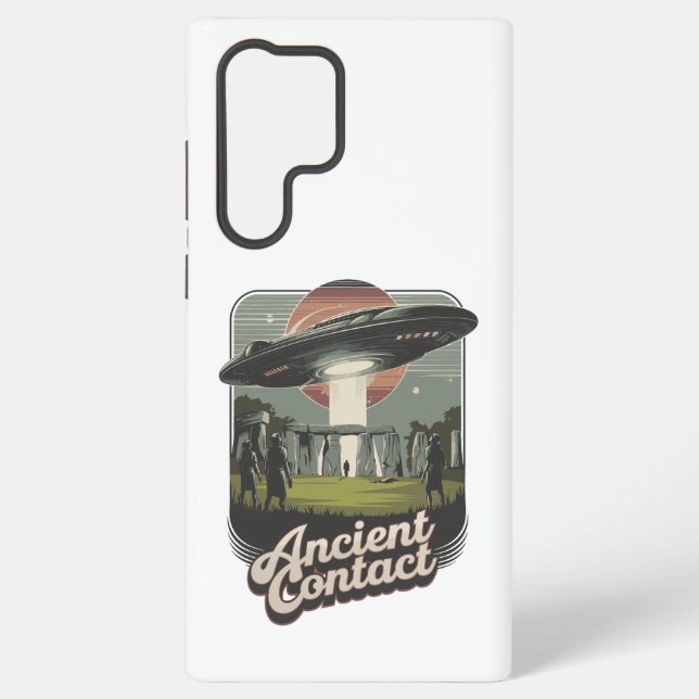 Ancient Contact – Extraterrestrial Mystery at Ston Samsung Galaxy S22 Ultra Case (Back)