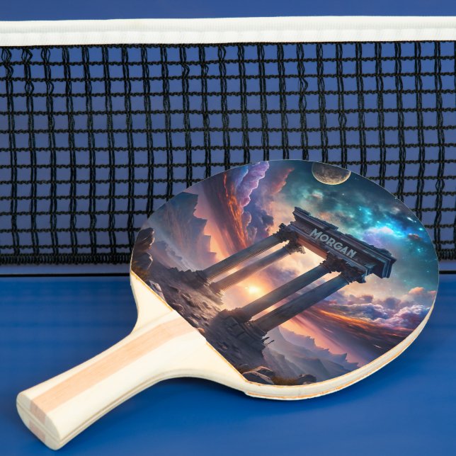 Ancient Cosmic Temple – Fantasy Galaxy Ruins  Ping Pong Paddle (Insitu)