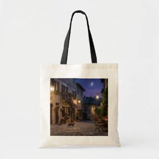 Ancient Courtyard at Night Tote Bag