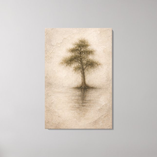 Ancient Cypress | Landscape Art | Stretched Canvas Print (Front)