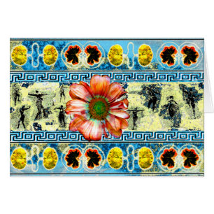 Ancient Dance fleur motif & danseurs