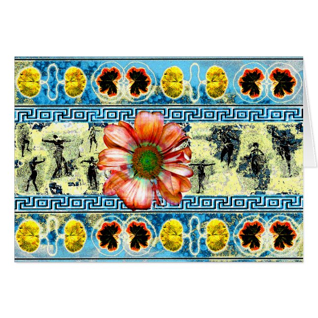 Ancient Dance fleur motif & danseurs (Devant horizontal)