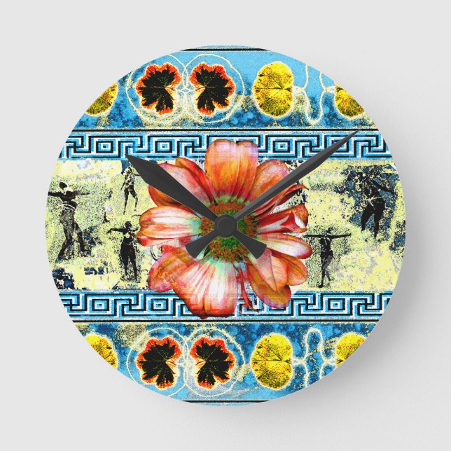 Ancient Dance Round Clock (Front)
