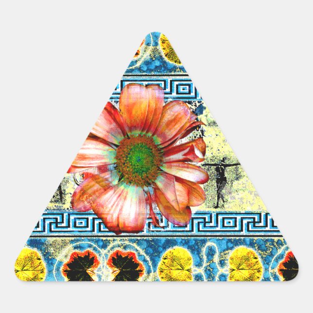 Ancient Dance Triangle Sticker (Front)
