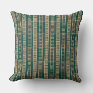 Ancient Earth Geometry: The Mali Mudcloth  Throw Pillow