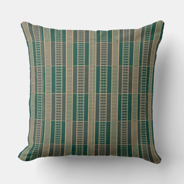 Ancient Earth Geometry: The Mali Mudcloth  Throw Pillow (Front)