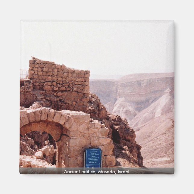 Ancient edifice, Masada, Israel Magnet (Front)