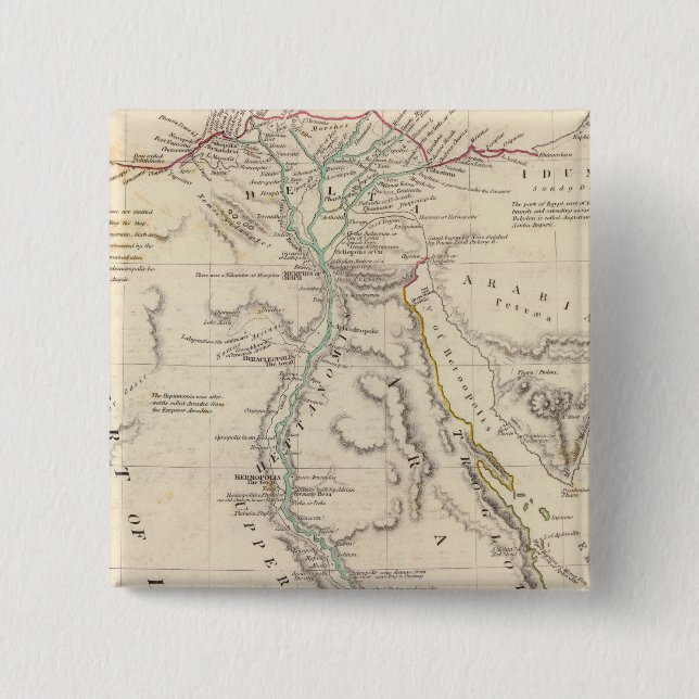 Ancient Egypt 2 Inch Square Button (Front)