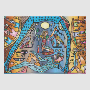 Ancient Egypt Art God Geb Supports Nut in Heaven Tissue Paper