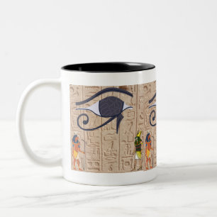 ancient Egypt art Two-Tone Coffee Mug
