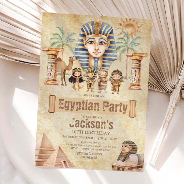 Ancient Egypt Birthday Invitation (Creator Uploaded)