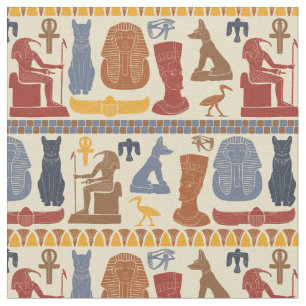 Ancient Egypt Egyptian Graphics Collage Fabric