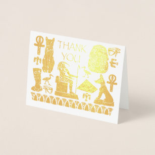 Ancient Egypt Egyptian Graphics Collage Thank You Foil Card