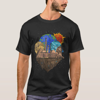 Ancient Egypt Egyptian Sphinx Planets Outer Space T-Shirt