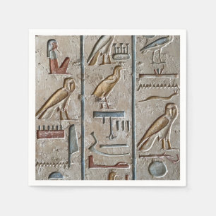 Ancient Egypt Engraved Unique Hieroglyphic Carved  Napkin