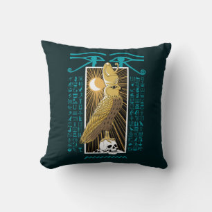 Ancient Egypt Falcon God Horus Throw Pillow