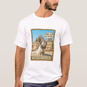 Ancient Egypt Funny Royal Pharaoh White Cat T-Shirt