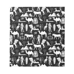 Ancient Egypt Hieroglyphic Symbol Pattern       Notepad