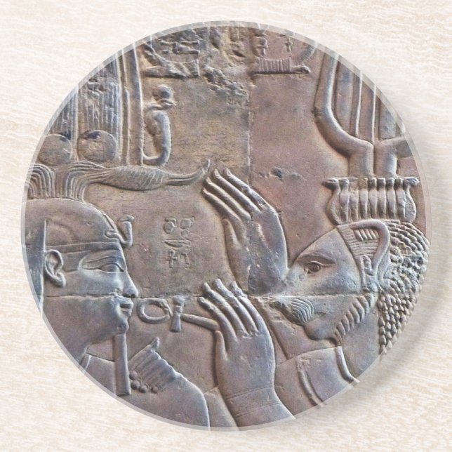 Ancient Egypt Hieroglyphics Carving Coaster (Front)