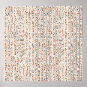 ancient egypt hieroglyphs pattern background histo poster