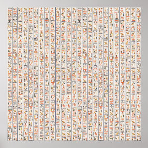 ancient egypt hieroglyphs pattern background histo poster