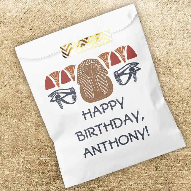 Ancient Egypt King Tut Themed Custom Party Favour Bag (Creator Uploaded)