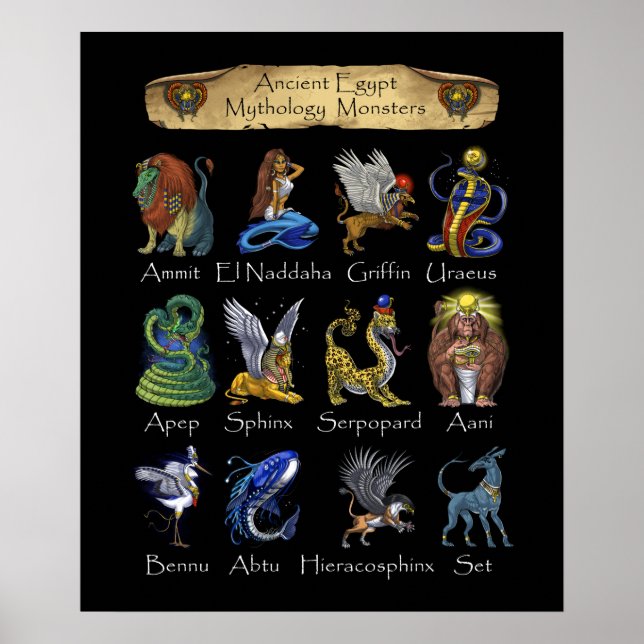 Ancient Egypt Mythology Creatures Poster (Front)
