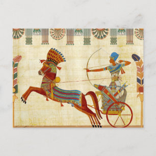 Ancient Egypt Pharaoh Ramesses II Colourful Drawin Holiday Postcard