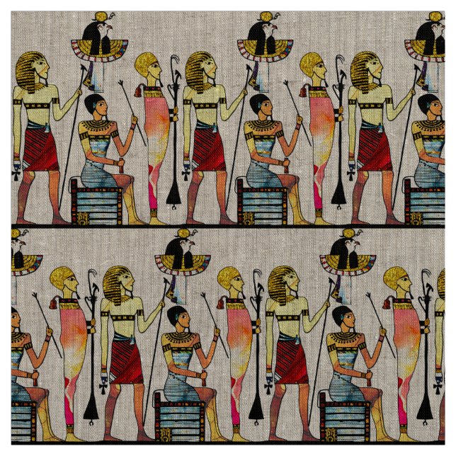 Ancient Egypt Pharaohs Lavish Ormamentation Fabric (Swatch)