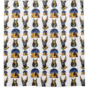 Ancient Egypt Pyramid Anubis Pattern Design 