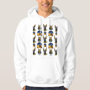 Ancient Egypt Pyramid Anubis Pattern Design Hoodie