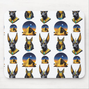 Ancient Egypt Pyramid Anubis Pattern Design  Mouse Pad