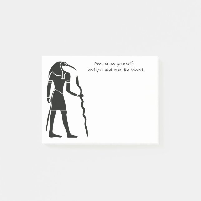 Ancient Egypt Symbol with ear Motivational Quote Post-it Notes (Front)